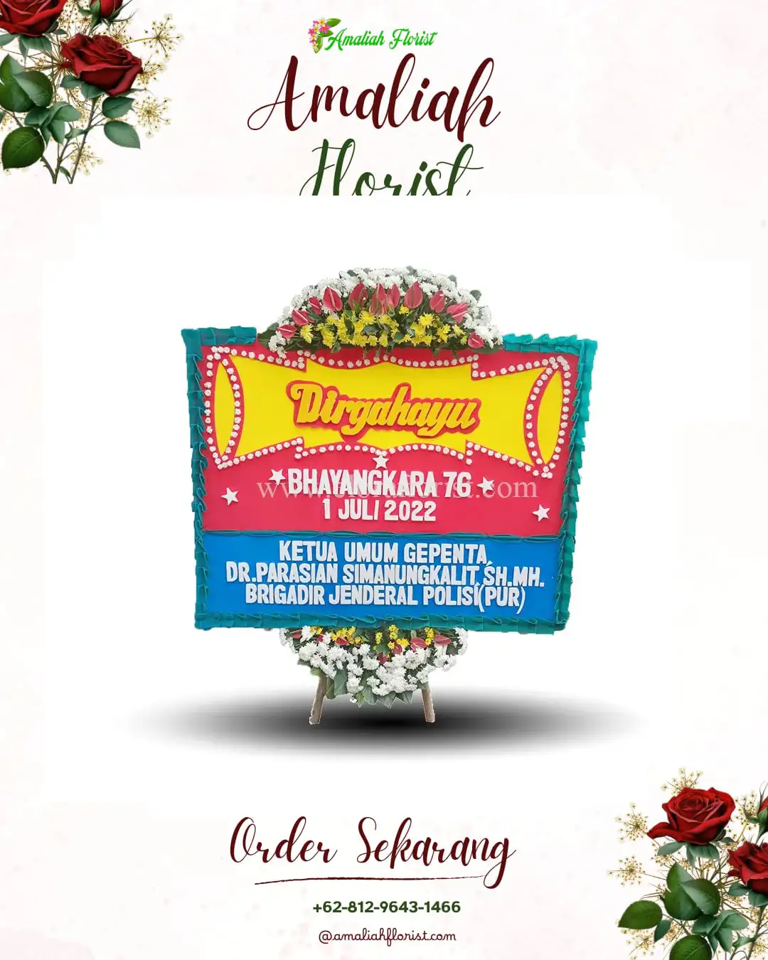 Papan Bunga HUT Ulang Tahun Buay Pemaca